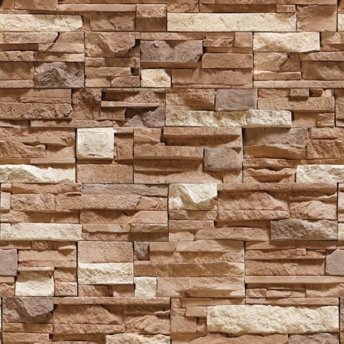 Papel de Parede Canjiquinha Pedras Diversas - 3d