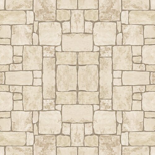 Papel de Parede Pedra Amarela Geométrica - 3d