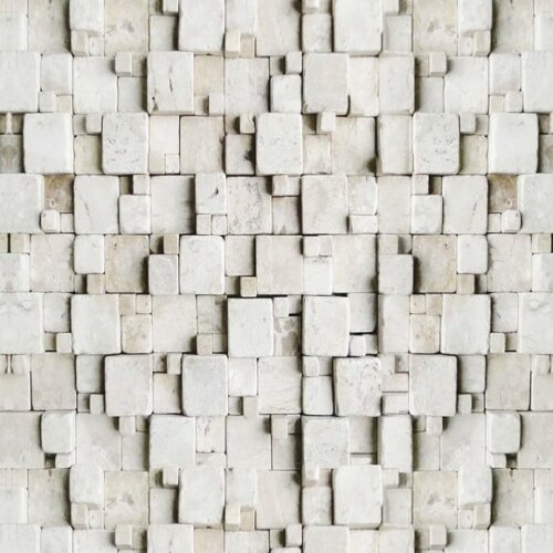 Papel de Parede Pedra Marmore Cinza - 3d