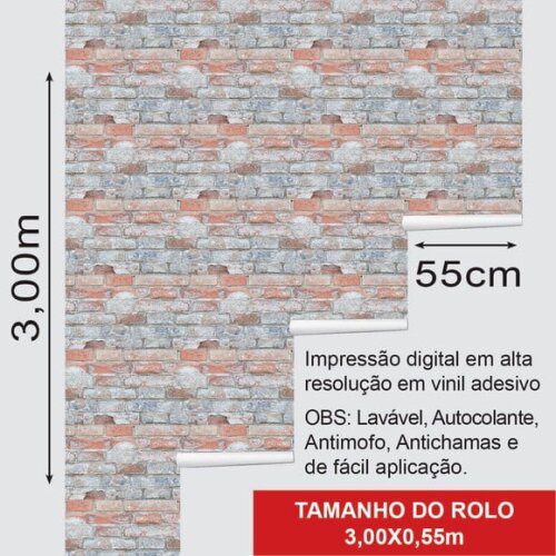 Papel de Parede Tijolos Italiano Envelhecido 3d