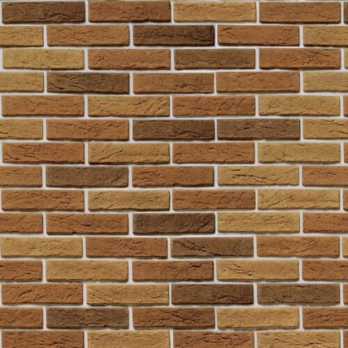 Papel de Parede Tijolos Marrom Claro e Escuro 3d