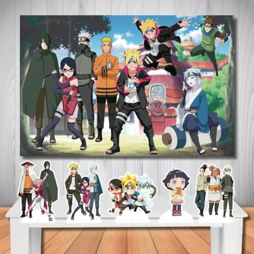 Kit Aniversário Festa Top Painel + Display Boruto