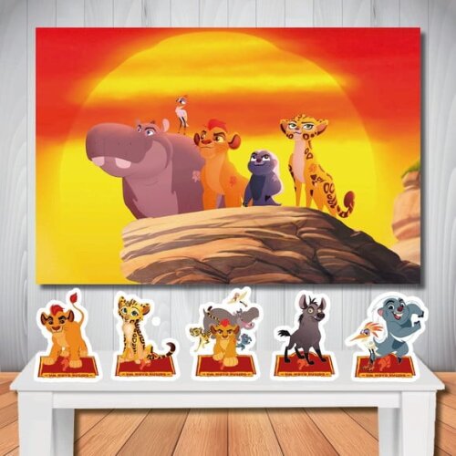Kit Aniversário Festa Top Painel + Display Guarda do Leão