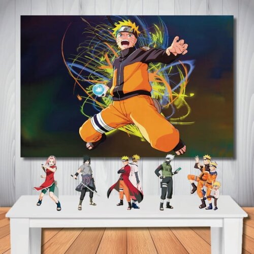 Kit Aniversário Festa Top Painel + Display Naruto