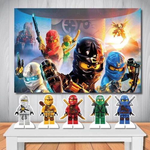 Kit Aniversário Festa Top Painel + Display Ninjago