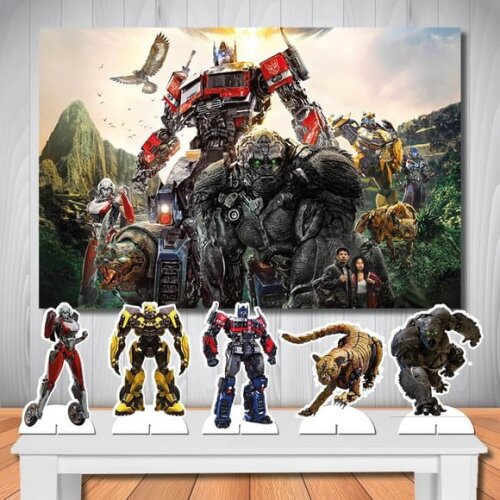 Kit Aniversário Festa Top Painel + Display Transformers