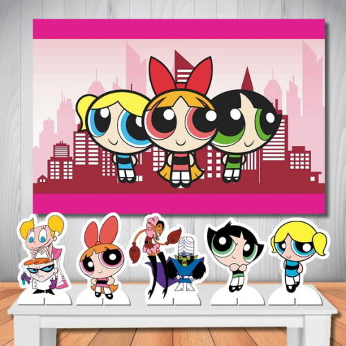 Kit Aniversário Mega Painel + Display Meninas Super Poderosa