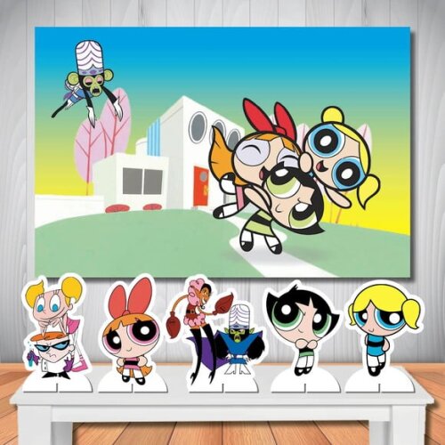 Kit Aniversário Mega Painel + Display Meninas Super Poderosa