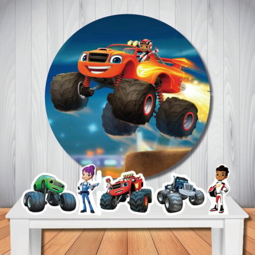 Kit Festa Blaze And The Monster Painel Circular e Display