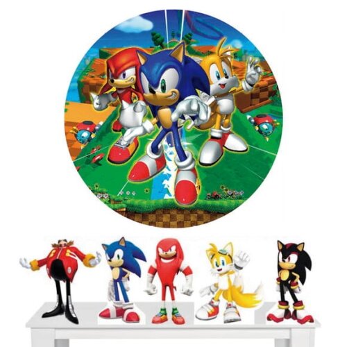 Kit Festa Painel Circular e Totem Carros - 1,50x1,50m