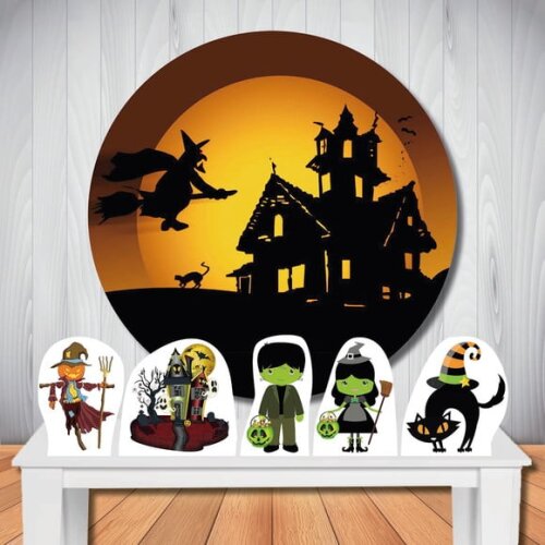 Kit Festa Painel Infantil Redondo e Halloween Display