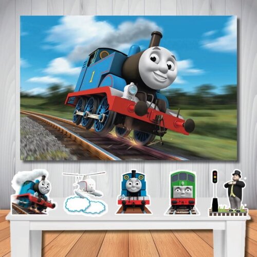 Kit Festa Thomas Painel de Festa 1,5x1,0m e Display de Mesa