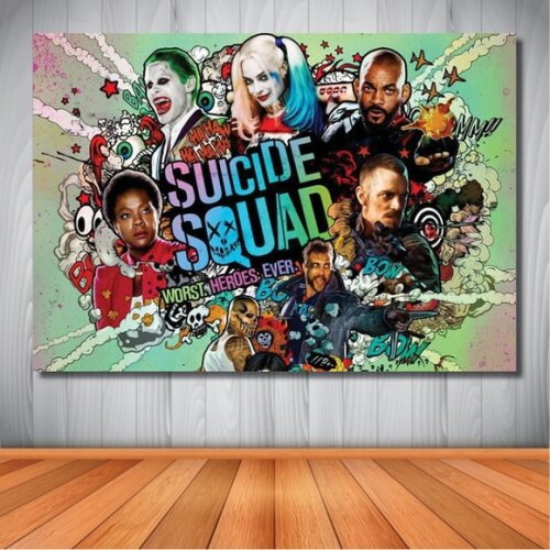 Painel Esquadrão Suicida - 1,50x1,00m