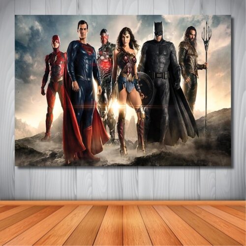 Painel Liga da Justiça Filme- 1,50x1,00m