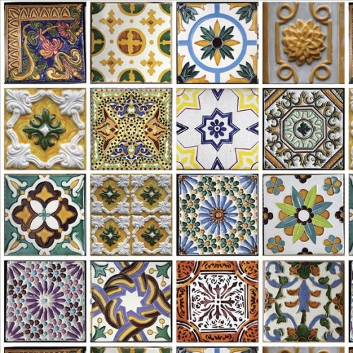 Papel de Parede Azulejo Mix Português