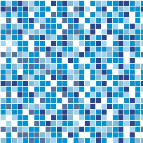 Papel de Parede Pastilha Azul e Branco