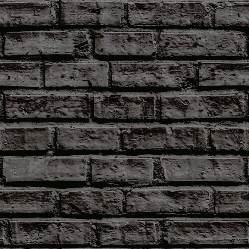 Papel de Parede Tijolos Carvão Ceramico 3d