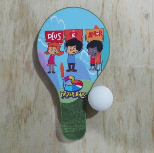 Raquetes mdf Personaliza 3 Palavrinhas
