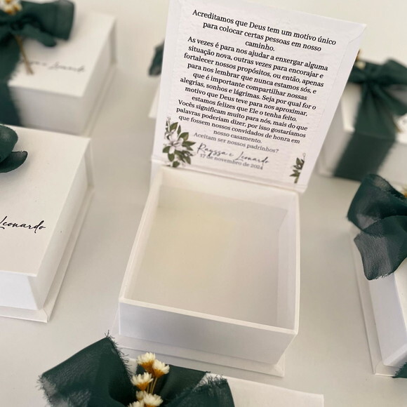 Convite para Padrinhos de Casamento 10x10x4