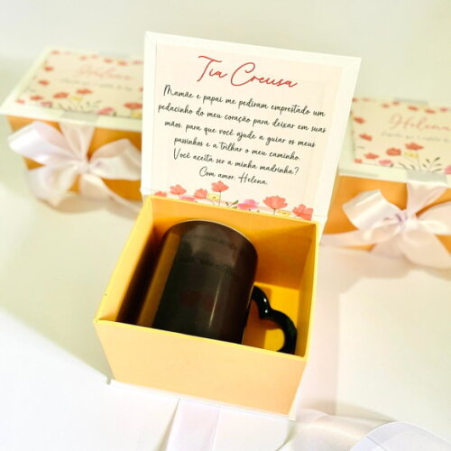 Caixa Convite para Padrinhos 1 Caneca