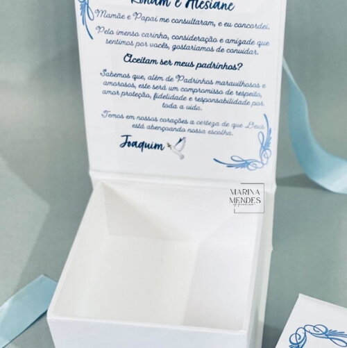 Caixa Convite para Padrinhos de Batismo