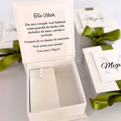 Convite para Padrinhos 10x10x4