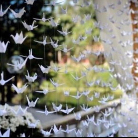 10 Fileiras de Origami Tsurus