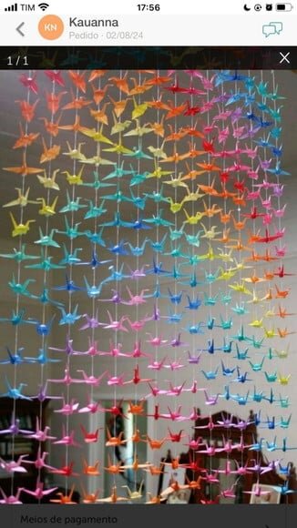 10 Fileiras de Origami Tsurus