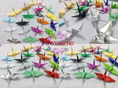 100 Origami Tsurus 8cm