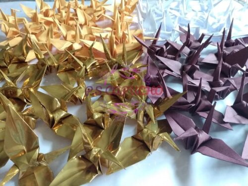 100 Tsurus Origami 10cm