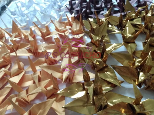 100 Tsurus Origami 10cm