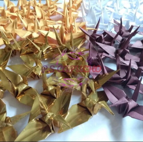 40 Origami Tsurus Tamanho 10cm