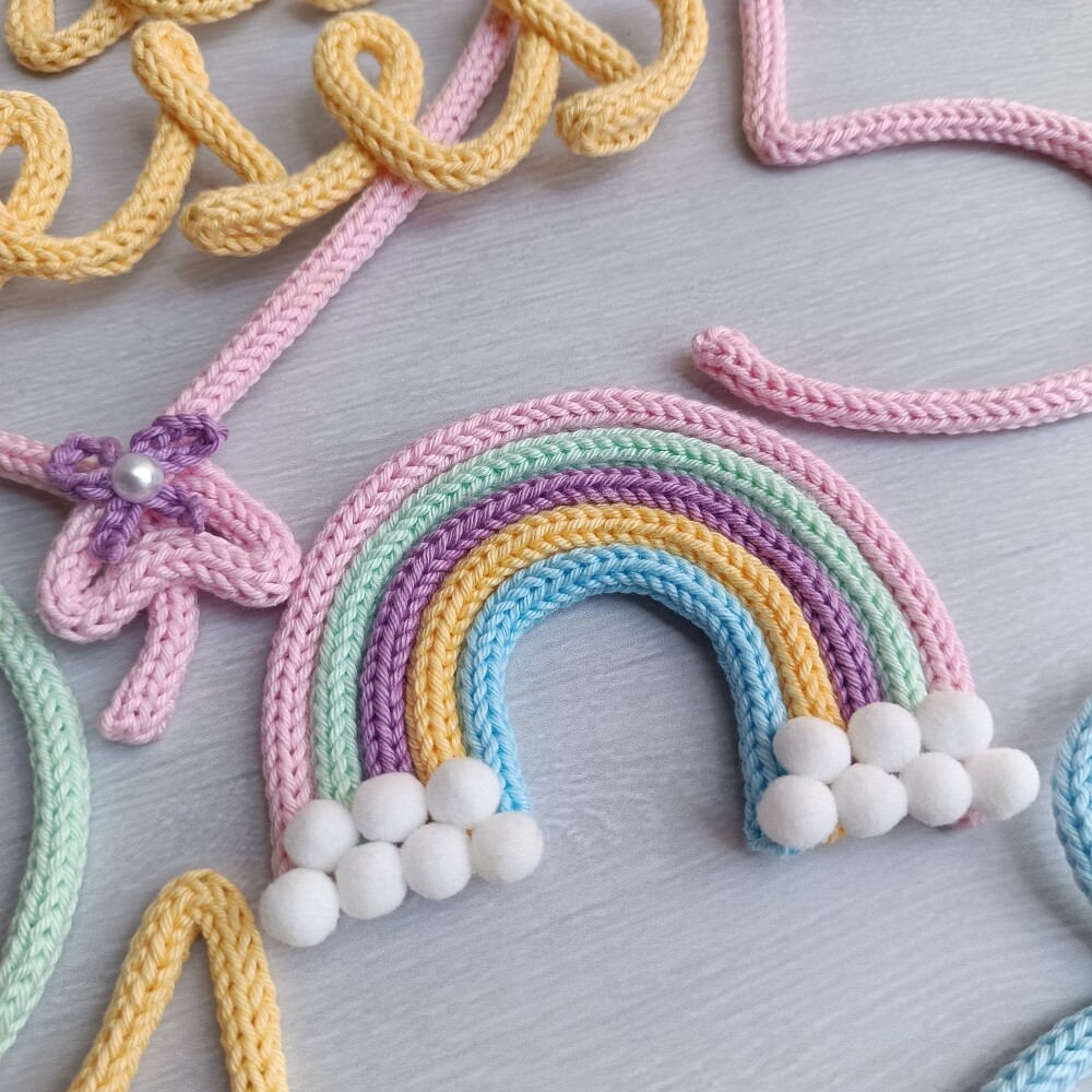 Kit Mesversário Tricotin Clássico Menina + Nome