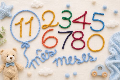Kit Mesversário em Tricotin - Menino