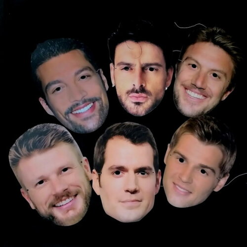 Kit 9 Máscara Personalizada de Foto de Rosto - Todas Diferentes