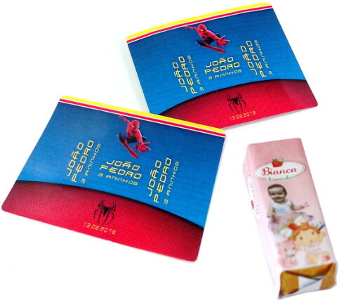 Kit 28 Adesivo para Chocolate BIS personalizado - todos os temas