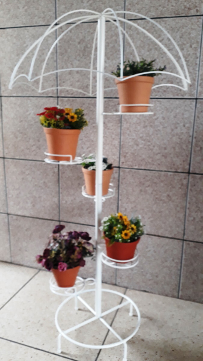 Suporte Para Plantas Jardim GuardaChuva Pedestal