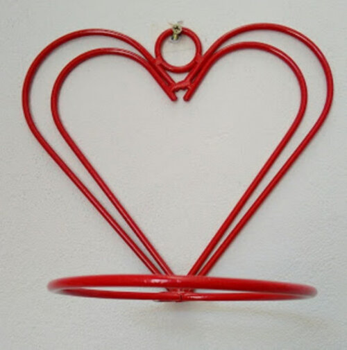 Suporte Para Plantas Coração Duplo