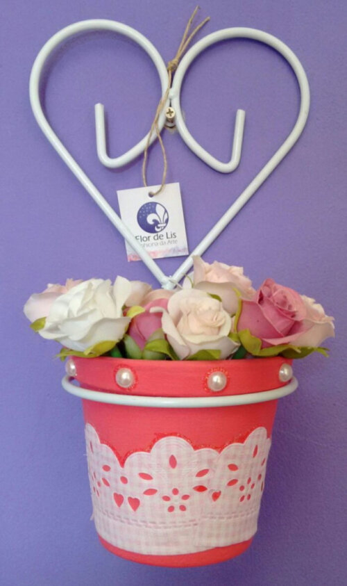 Suporte Para Plantas Coração