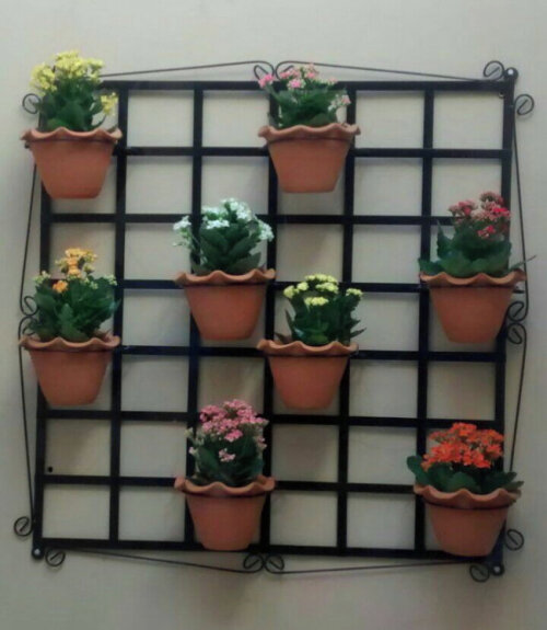 Suporte Para Plantas em forma de Quadrado para 8 vasos