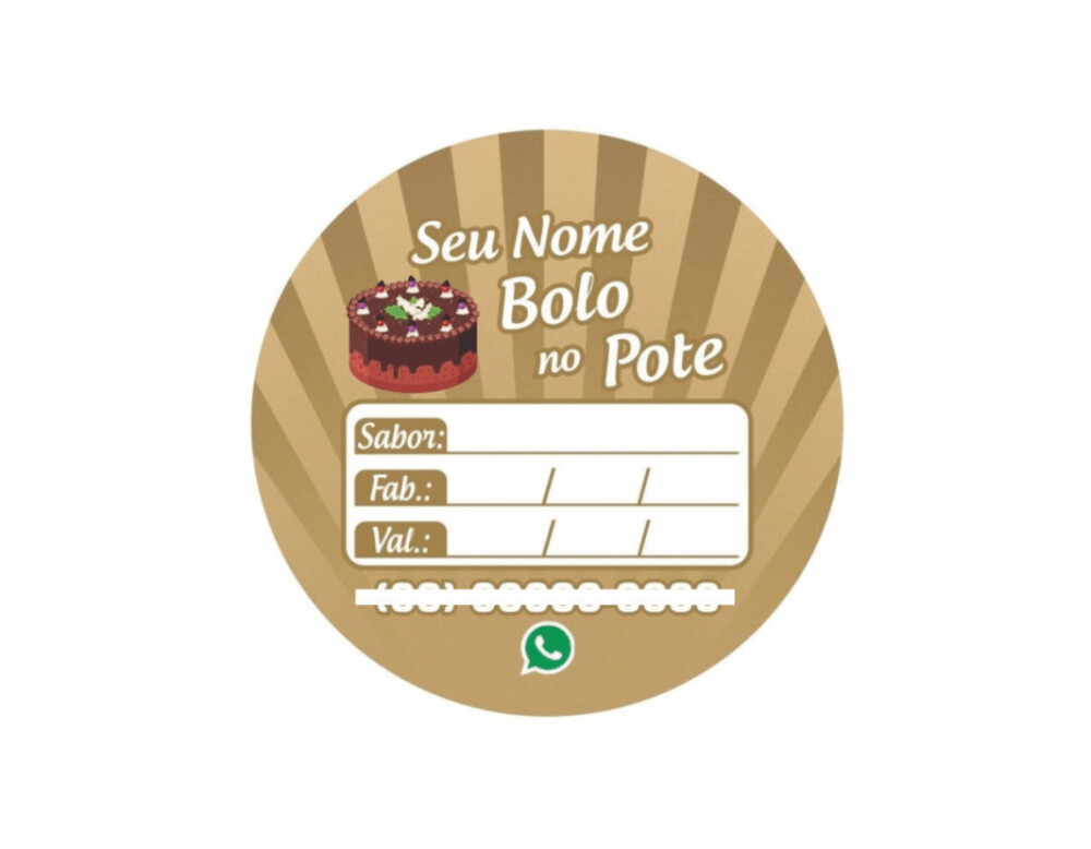 Adesivo Personalizado 3x3cm 100 un