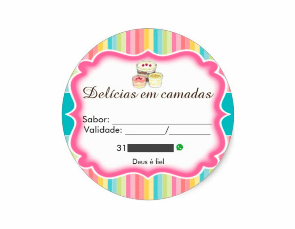 100 Adesivos Personalizados 4x4cm