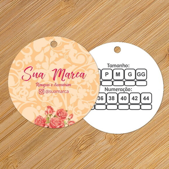 Tag Personalizada Redonda Roupas e Produtos 500 un.