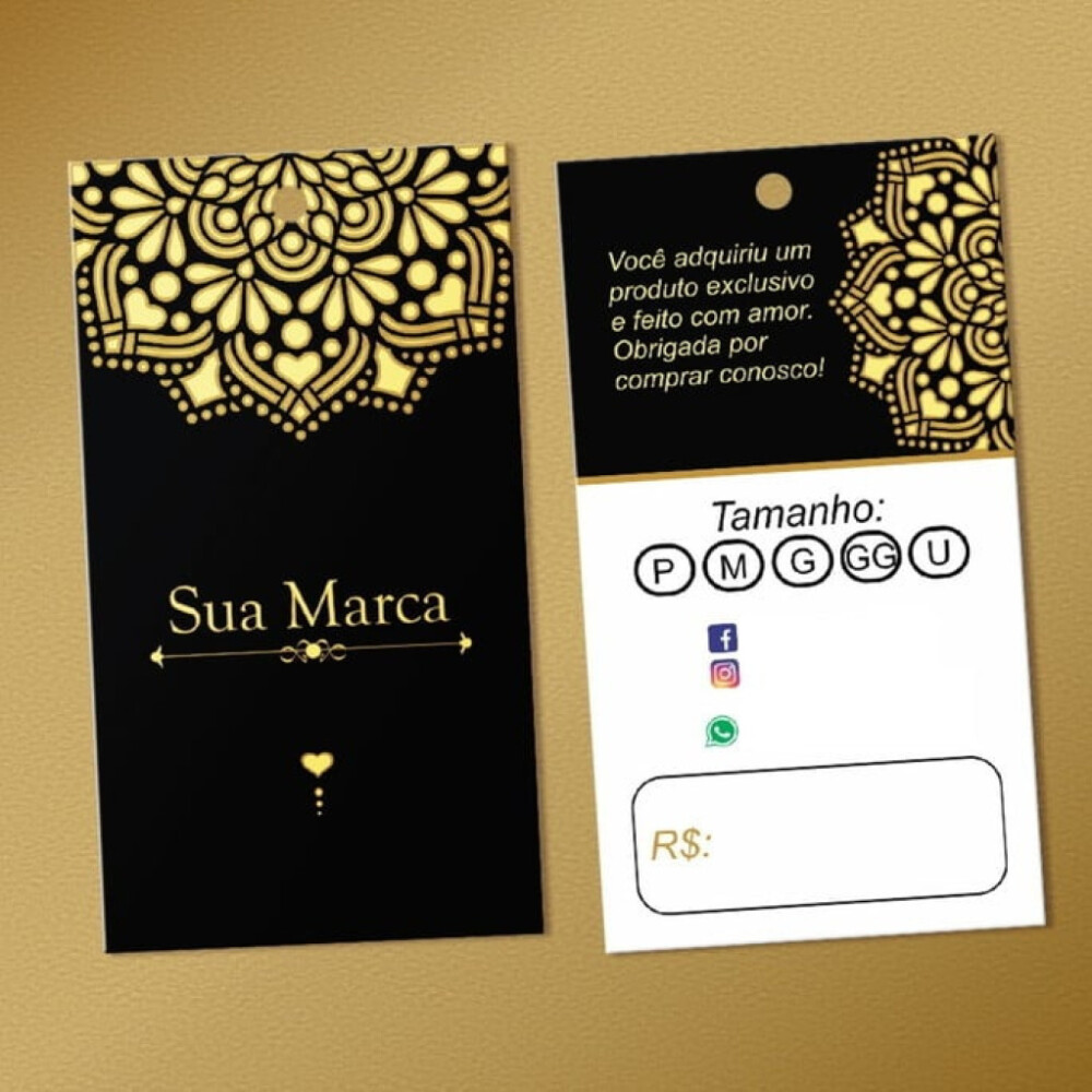 50 Tags Personalizadas Com Sua Logo