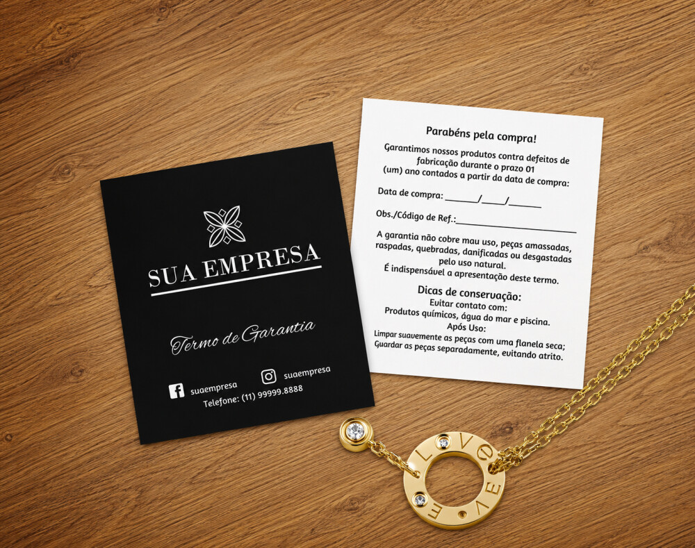 4000 Certificados de Garantia Personalizados 4x5cm