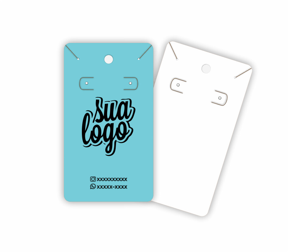 Tag Personalizada Cartelas Brincos e Colar 1000 un.