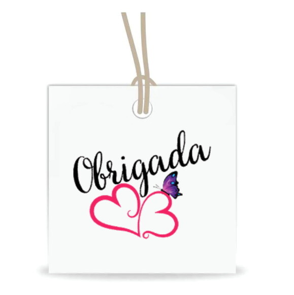 5000 un. Tag Personalizada Quadrada Roupas e Produtos