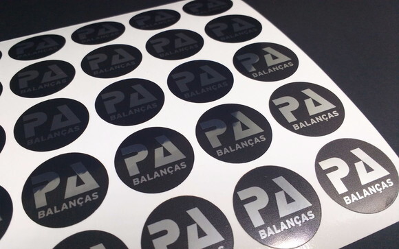 500 Adesivos Metalizados Personalizados 2x2cm