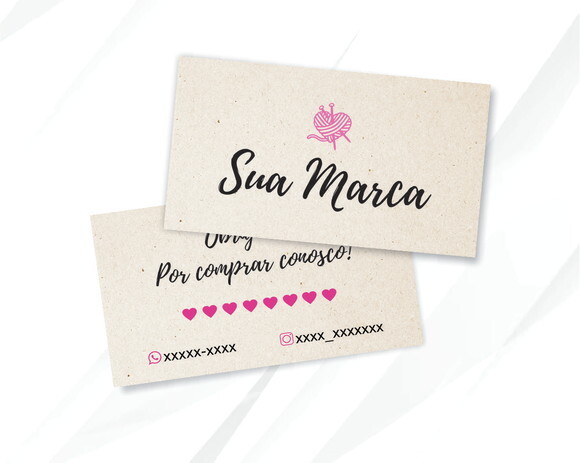 100 un. Cartão de Visita Personalizado Reciclato