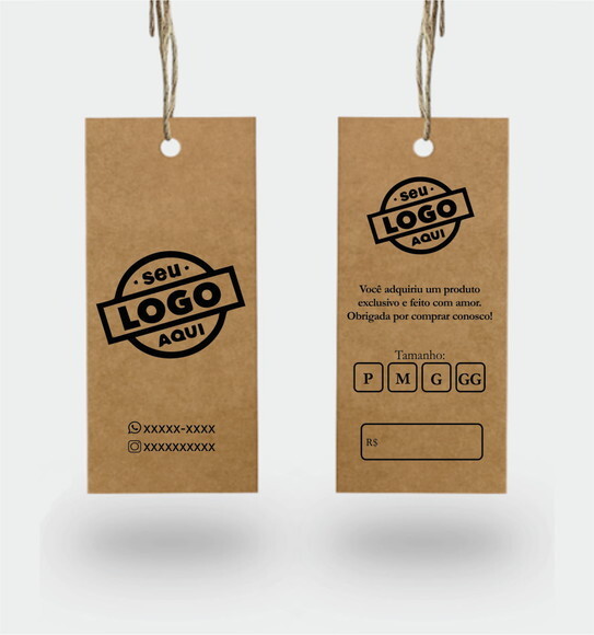 50 Tags Personalizadas Kraft